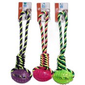 Wholesale - Ball On Rope Pet Toy, Size:40x12cm, Weight: 199g, UPC: 810002206719